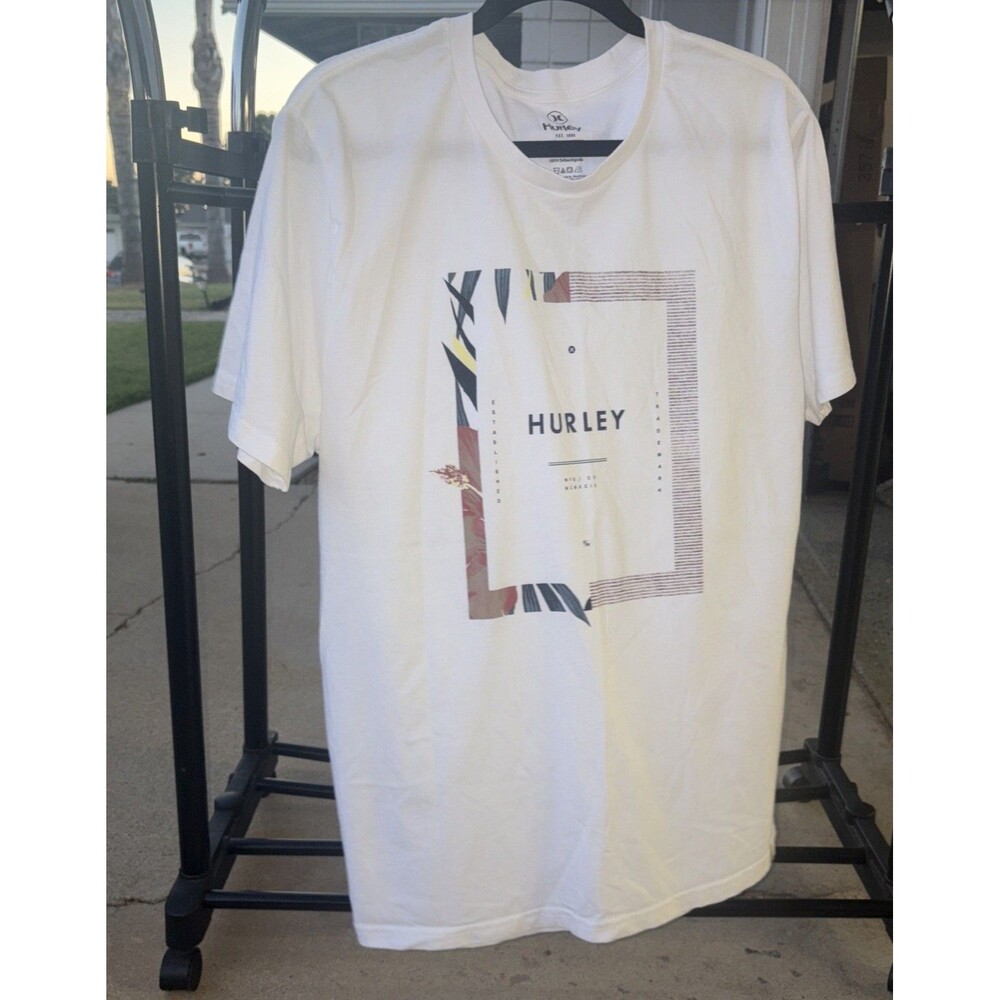 Hurley white tshirt size large